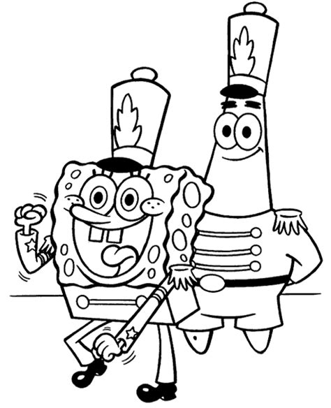 Patrick And Spongebob Coloring Image