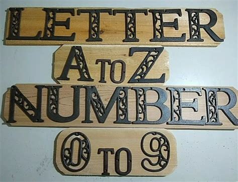 Metal Cast Iron Ornate House Alphabet Letter Number Signs Lrg 45 Inch