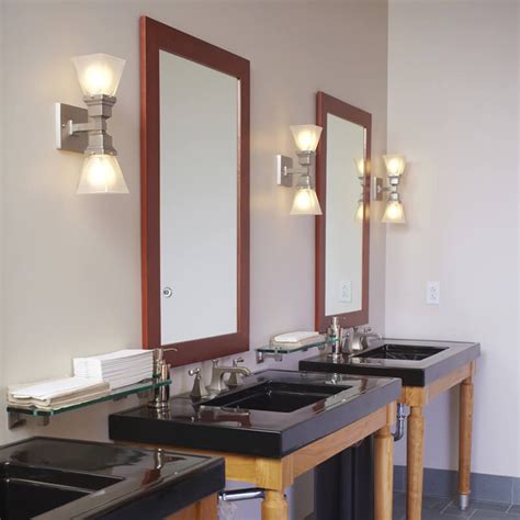 Humboldt Linear Sconce Lights Contemporary Master Bath Vanity Of A Period Prairie Style Home In
