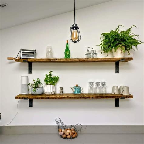 Scaffold Board Rustic Wooden Shelves 120cm To 240cm With Osmo Finish