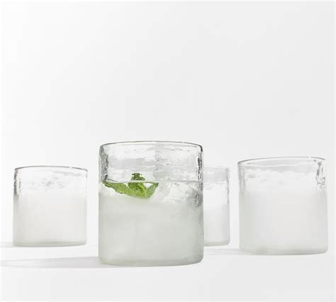 Frosted Handcrafted Drinking Glasses Pottery Barn Australia