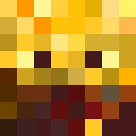 Minecraft Blaze Head Pixel Art