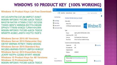 Windows 10 Product Key 100 Working Images And Photos Finder