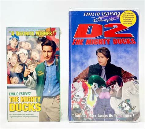 Rare Vintage Disney The Mighty Ducks 1 And 2 Vhs New Factory Sealed Tapes D1 And D2 14999 Picclick