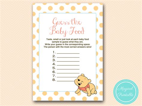 See more ideas about winnie the pooh, pooh, baby shower. Winnie the Pooh Baby Shower Games - Magical Printable
