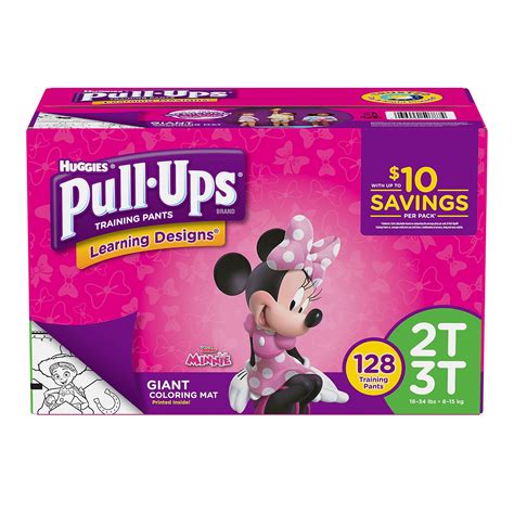 Huggies Pull Ups Training Pants For Girls 2t 3t 18 34 Pounds 128ct