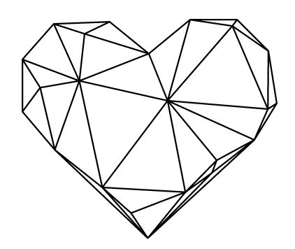 Geometric Heart | Geometric artwork, Geometric heart, Geometric art