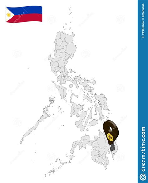 Location Province Of Davao De Oro On Map Philippines 3d Location Sign