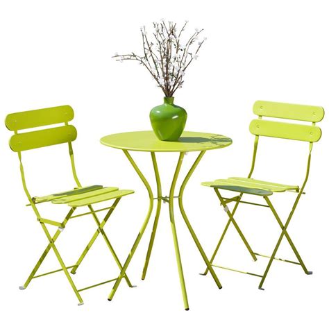 Patio set bistro table set outdoor furniture 3 piece patio set steel patio bistro set folding bistro set small patio table and chairs for yard bistro lawn balcony backyard apartment blue. RST Brands Sol Green 3-Piece Patio Bistro Set-OP-BS3-SOL ...