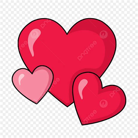 Tres Corazones Rojos Apilados Juntos Png Dibujos Corazón Amor Doblar