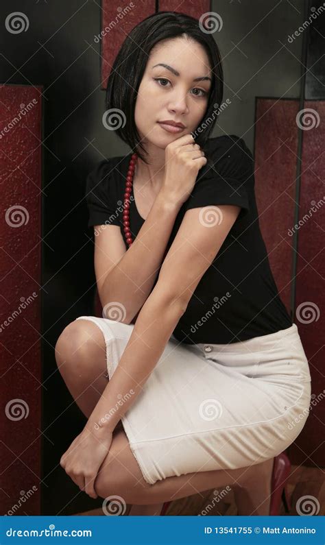 Pretty Girl Kneeling Stock Image Image Of Female Cute 13541755