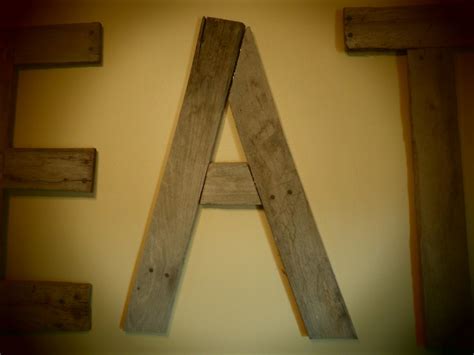 Eat Wood Letters 24 Letters Upcycled Pallet Letters Etsy