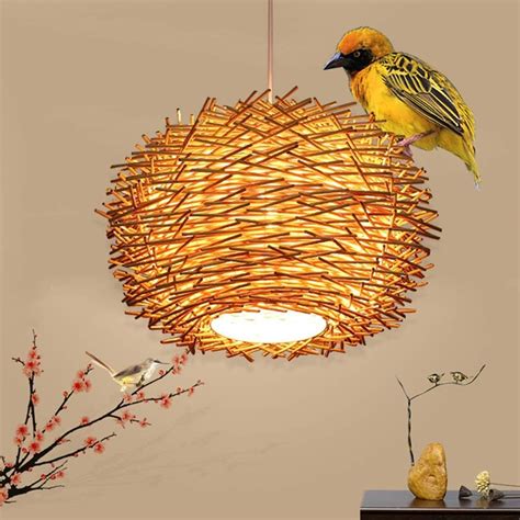 Lights Factory Unique Hand Made Birds Nest Ceiling Lamp Shade Twisted