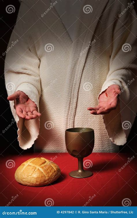 Jesus At Communion Table Stock Photo 4297842