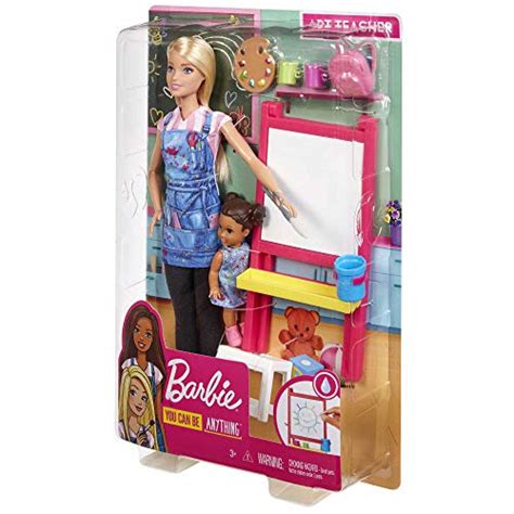 Barbie Careers Doll And Playset Art Teacher Theme With Blonde Fashion
