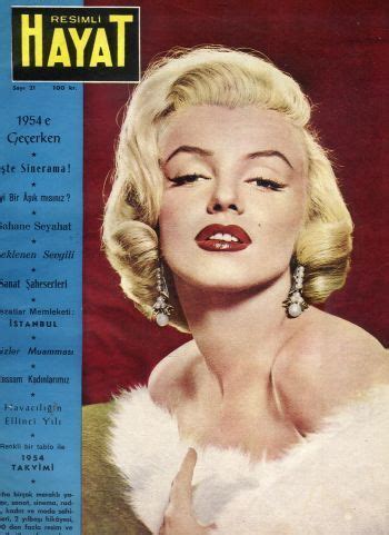 Marilyn Monroe On The Cover Of Resimli Hayat Magazine September 1954