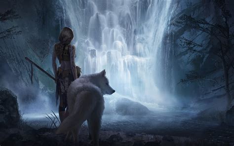 Maybe you would like to learn more about one of these? fantasy Art, Women, Wolf Wallpapers HD / Desktop and ...