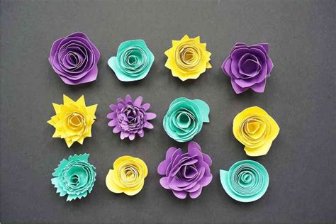 12 Free Rolled Flower Svg Templates Paper Flower Template Paper