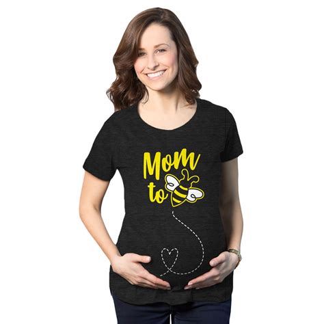 Maternity Mom To Bee Pregnancy Tshirt Funny Bumblebee Tee Heather