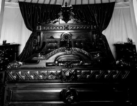 You need to think about the architectural elements that speak volumes of the gothic influence. bedroom bed dark decor furniture gothic room decor ...