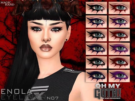 The Sims Resource Oh My Goth Enola Eyeliner N07 In 2022 Sims