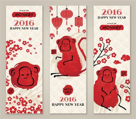 Chinese New Year Bookmarks Chinese New Year Monkey Newyear Year Of
