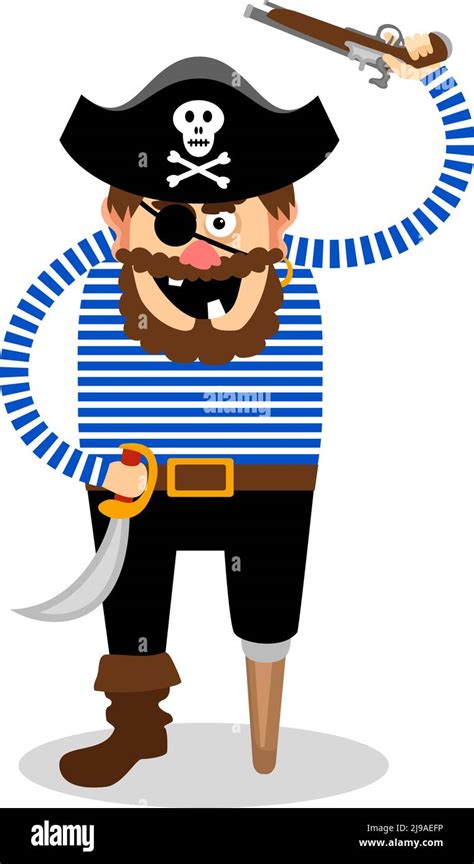 Pirate With Eye Patch And Peg Leg Cut Out Stock Images And Pictures Alamy
