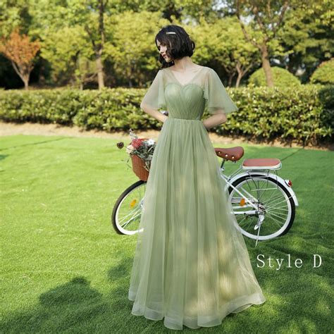 Modest Simple Sage Green Bridesmaid Dresses 2020 A Line Princess