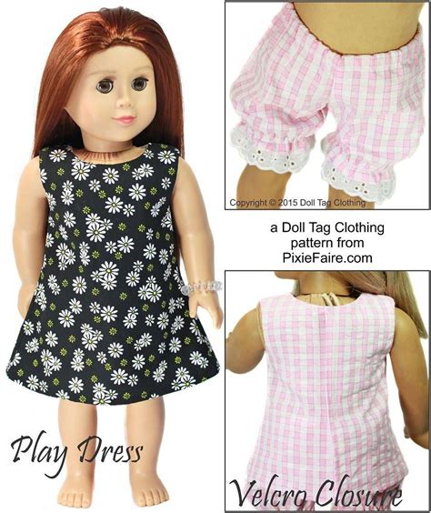 Doll Tag Clothing Slumberland Doll Clothes Pattern 18 Inch American