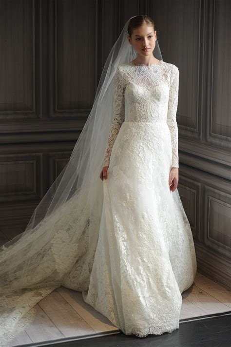 Buy Long Sleeves Chic Vintage Lace Wedding Dress High