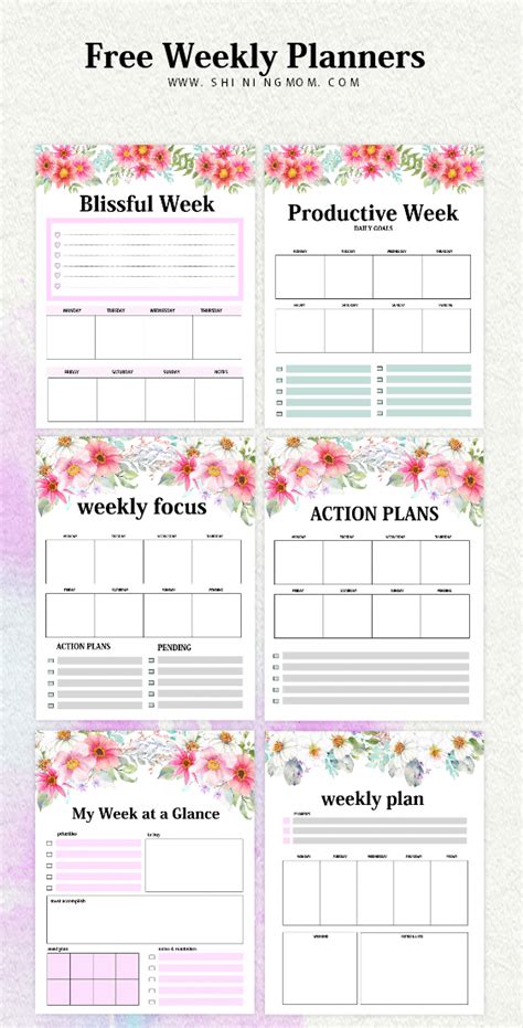 Weekly Planner Template: 15 FREE Brilliant Designs!