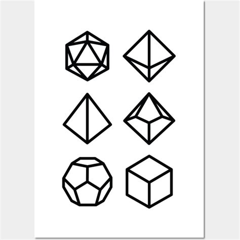 Polyhedral Dice Icons Rpg D20 Dnd Posters And Art Prints Teepublic