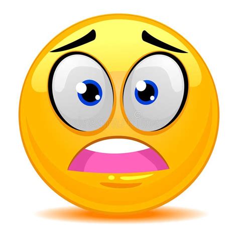 Smiley Emoticon Scared Face Ilustración Del Vector Emoticonos Emojis Para Whatsapp Emojis