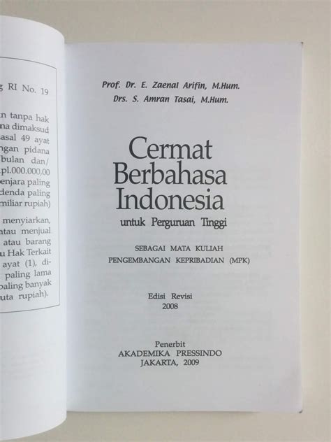 Hilyah fadhilah al hamdani, s.farm, apt. Cermat Berbahasa Indonesia untuk Perguruan Tinggi | Aksiku ...