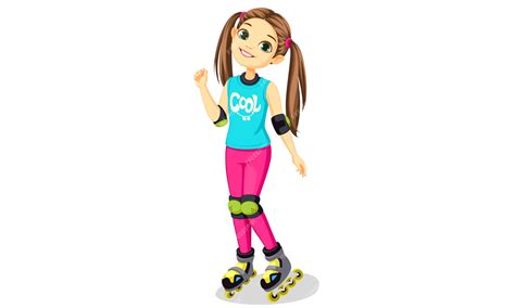 Roller Skating Girl Clipart
