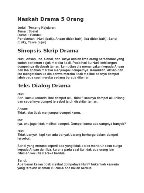 Contoh Naskah Teater Singkat - Aneka Macam Contoh