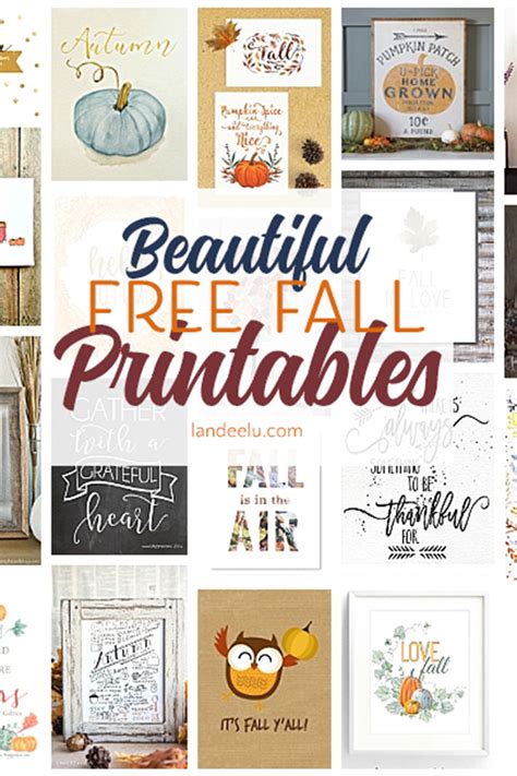 20 Free Fall Printables For Your Home
