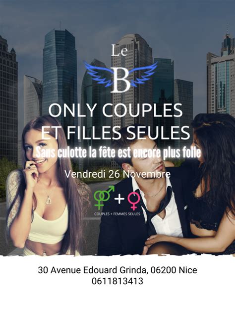 Vendredi 26 Novembre Only Couples Et Filles Seules Le Boudoir Libertin à Nice