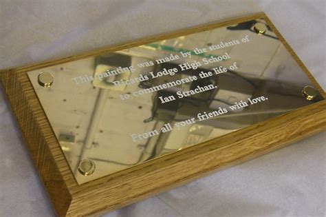 Polished Brass Engraved Plaque This Plaque Has Be Engraved Flickr