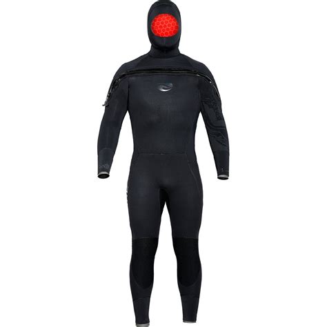 Bare 87mm Semi Dry Ultra Velocity Hooded Full Scuba Diving Wetsuit Men