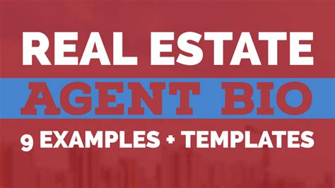 9 Real Estate Agent Bio Examples Templates