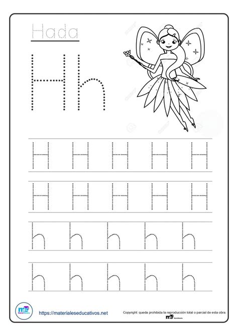 Trazos Del Abecedario Y Coloreamos Los Dibujos H Letter Tracing