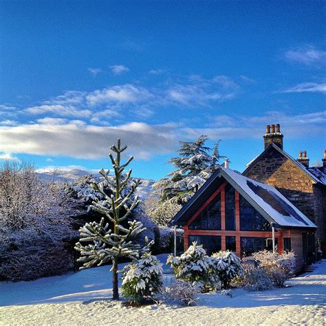 Craigatin House And Courtyard Pitlochry Scotland Winter Time