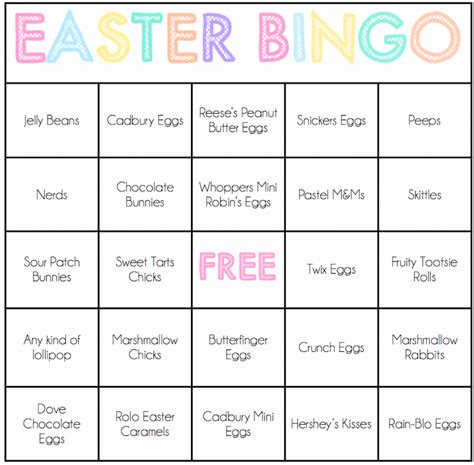 Easter Bingo Cards Free Printable Printable Templates