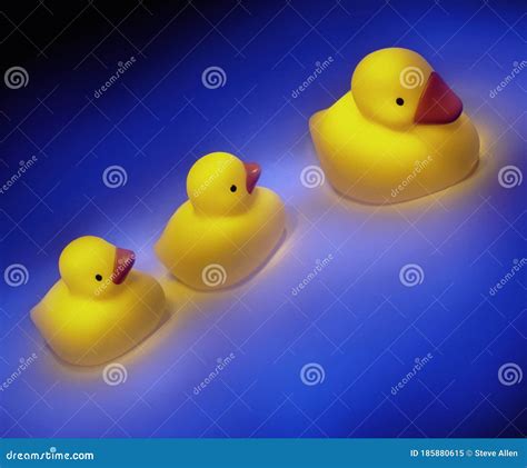 Three Rubber Ducks Stock Image Image Of Idea Yellow 185880615