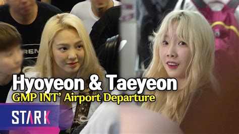 Taeyeon·hyoyeon 20190802 Gmp Int Airport Departure 태연·효연 눈부신 금발 미녀 Youtube