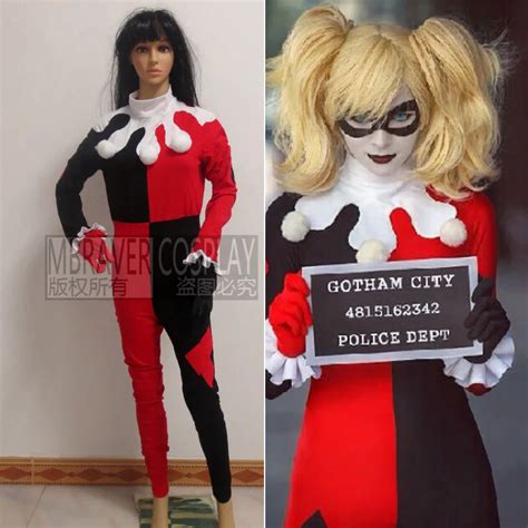 Batman Cosplay Womens Cartoon Dress Movie Custom Made Harley Quinn