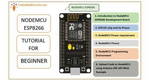Nodemcu Esp8266 Tutorial For Beginners Esp8266 Tutorials Esp8266 Pinout