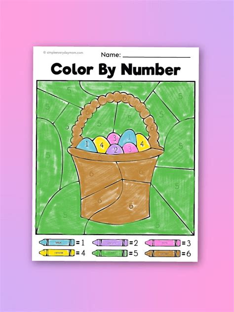 Easter Color By Number Printables Simple Everyday Mom