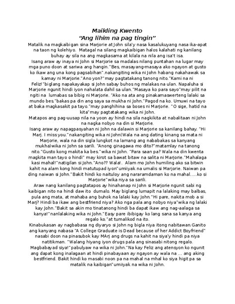 Semi Detailed Lesson Plan In Filipino Maikling Kwento